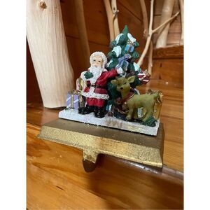 Santa Tree and Reindeer Stocking Holder